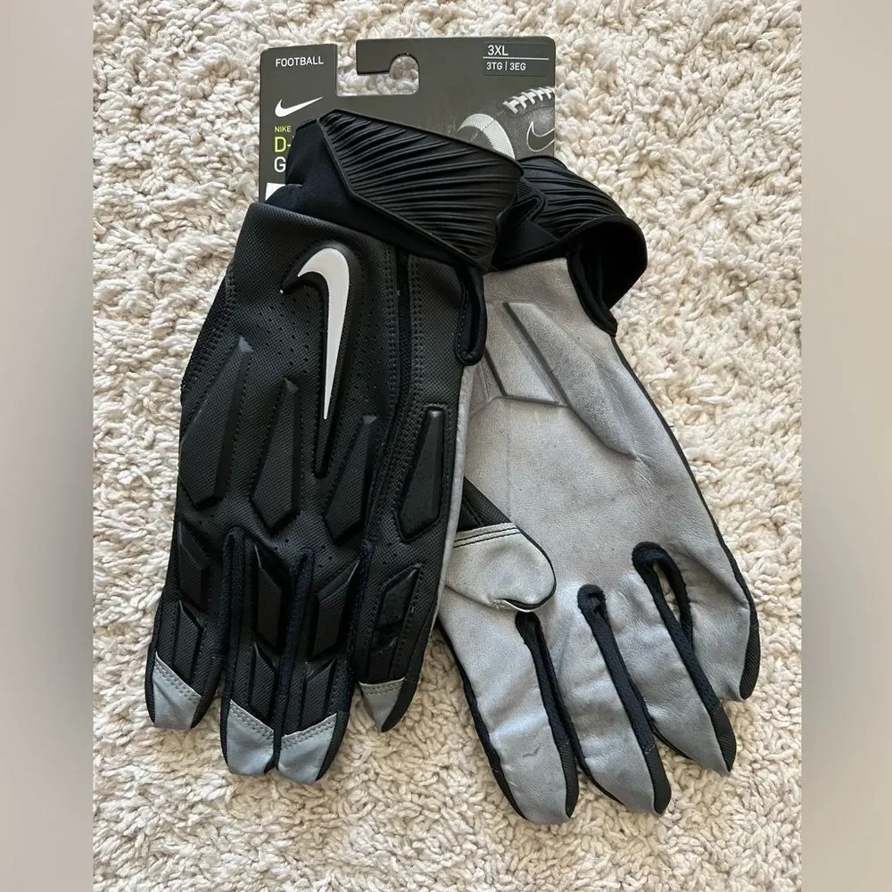 Nike D-Tackle 6.0 NFL Lineman Football Gloves Black